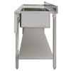 KuKoo Commercial Kitchen Catering Sink & Pre-Rinse Mixer Tap, LH Drainer Stainless Steel, 1.0 Bowl, 120cm Wide