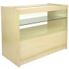 MonsterShop Jupiter Shop Counter Cabinets & Retail Display Glass Showcase Set, Maple, Melamine MDF