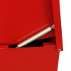 Parcel Post Box Lockable Wall Mounted Secure Large Outdoor Letter Smart Mail Drop Box Weatherproof Galvanised Steel | 5 Keys | 580 x 460 x 360mm - Red