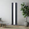 Flat Panel Radiator With Mirror 1800mm x 425mm Modern Designer Double Column Vertical Heater Matt Anthracite Grey Carbon Steel Wall Mounted Kitchen Living Room Cleaning Brush Fixing Kit & Brackets