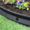 Flexible Lawn Edging Garden Border Grass Pathways Path Edge Vegetable Plot Flowerbed Raised Borders Rubber Artificial Grass Black | Pack of 12 x 1.2m