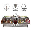 Double Cocktail Bar Station 360°C Swivel Mixer Tap Stainless Steel Insulated Ice Well Professional Glass Rinser Workstation Sink Double Speed Rail FREE Boston Cocktail Shaker + 8 x Gastro Pots