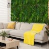 Artificial Plant Wall Panel 100 x 100cm Alina Living Foliage Greenery Tiles Indoor Outdoor Weather & UV Resistant Grass Fence Faux Hedge Privacy Backdrop Garden Home Decor Snap & Lock Fixings Included
