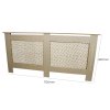 Radiator Cover Natural Unfinished MDF Trellised Grill Modern Cabinet Shelf 1720mm