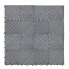Vented Modular Interlocking Flooring Tiles x 120 Grey With Edges & Hexagon LED Lighting 14 White Lights & Border 6500K 3 Mount Options & Suspended Ceiling Kit Single Garage Floor Mat 3.2m x 6m 19.2m2