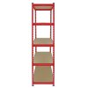 Pack of 3 Garage Shelving Unit - 5 Tier Heavy Duty Rack for Storage Steel Utility Shelves | Metal & MDF Boltless Racking Assembly System Capacity 5400KG + FREE Rubber Mallet