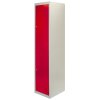 MonsterShop 2 Door Metal Storage Lockers, Flatpack Red & Grey Steel Lockable Unit, Staff Gym School Changing