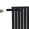 Flat Single Column Radiator - 600 x 910mm - Black