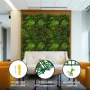 Artificial Plant Wall Panel 100 x 100cm Mira Living Foliage Greenery Tiles Indoor Outdoor Weather & UV Resistant Grass Fence Faux Hedge Privacy Backdrop Garden Home Decor Snap & Lock Fixings Included