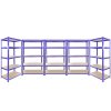 5 Monster Racking Q-Rax Garage Shelving Units Industrial Warehouse Storage, 200kg/shelf, 90cm/120cm