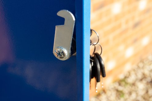 Parcel Post Box Lockable Wall Mounted Secure Large Outdoor Letter Smart Mail Drop Box Weatherproof Galvanised Steel | 5 Keys | 580 x 460 x 360mm - Blue