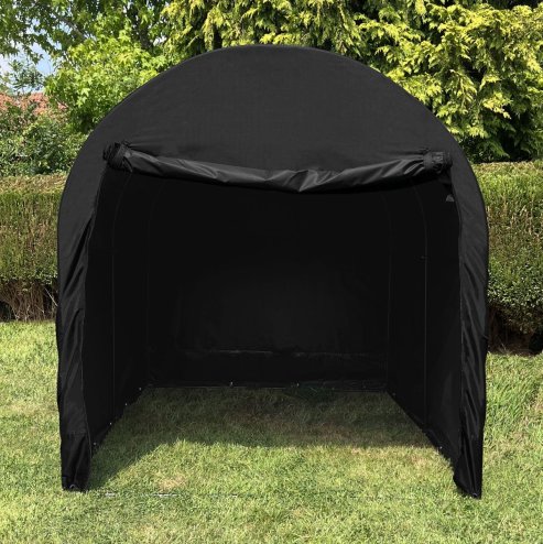 Waterproof Bike Tent Large Portable Moped Bicycle Mobility Scooter Shelter Storage Outdoor Garden Oxford Fabric Cover Steel Frame Anchorage System 8 FREE Ground Bolts & 8 Ground Pegs Hard Soft Ground