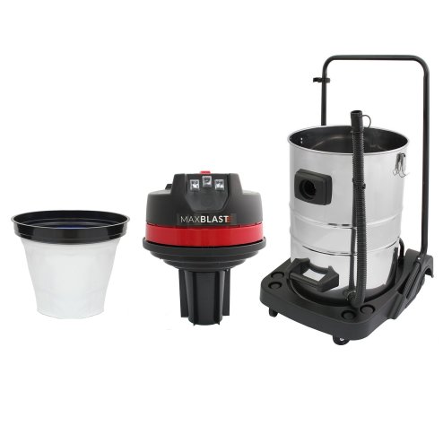 Industrial Vacuum Cleaner 80L Wet & Dry 4 Attachments Commercial Cleaning 3000W Triple Motor Stainless Steel Cloth Filter 1.5m Hose 9m Cable Bagless or Bagged 3 x FREE Hoover Bags