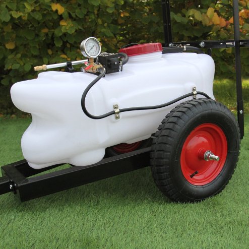 ATV Sprayer Trailer 60L Boom Quad Electric 12V Spot Crops Weed Farm Agricultural Hand Lance Tank Garden