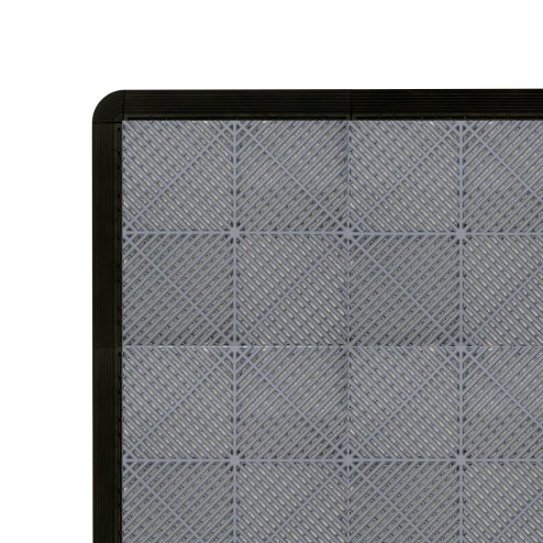 Vented Modular Interlocking Flooring Tiles & Edges 120 x Grey Single Garage Heavy Duty Floor Mat Showroom Workshop Outdoor Polypropylene Anti Slip Weather Resistant Drainage Channels 3.2m x 6m 19.2m2