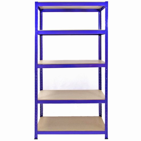 Monster Racking Heavy Duty Garage Storage Shelves (x3) & Workbench Blue 90cm x 182.5cm x 45cm