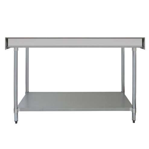 KuKoo 5ft Food Preparation Kitchen Catering Table, Stainless Steel, 250kg Capacity