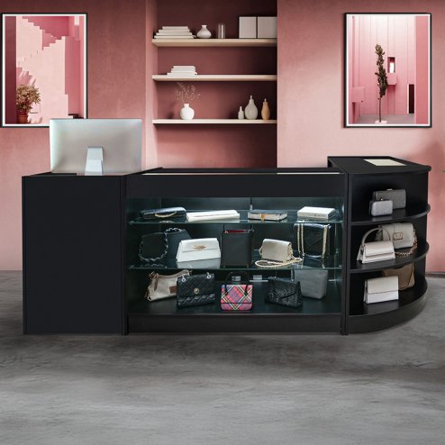 Sagittarius LED Shop Counter Set LM60, TB60 & 2 x B1500 - Black