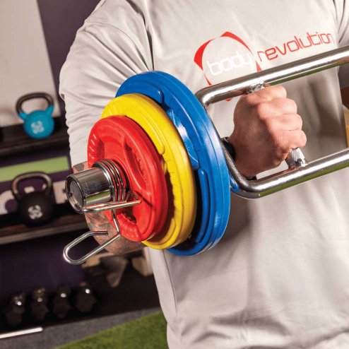 Olympic Tri-Grip Rubber Weight Plates Colour 20kg Pair
