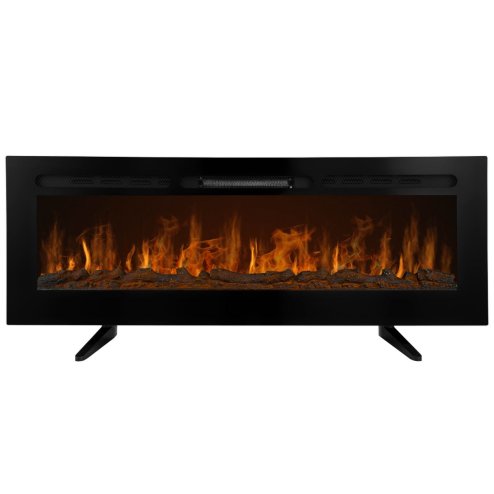 Electric Wall Mounted Inset LED Black Fireplace Free Standing 60