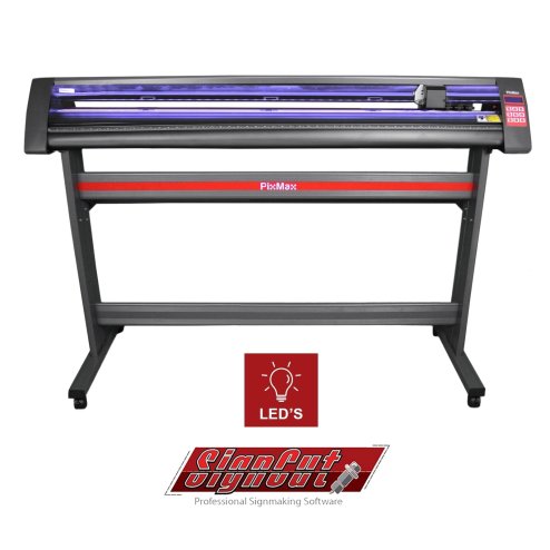 Vinyl Cutting Plotter Machine 1350 Label Cutter LED Guide Light With SignCut Pro Software, Sign, Sticker, Optical Eye Laser, Protective Cover Included