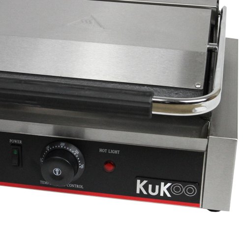 KuKoo Grooved Panini Press Ribbed Contact Grill Toaster Sandwich Maker Commercial Catering Machine