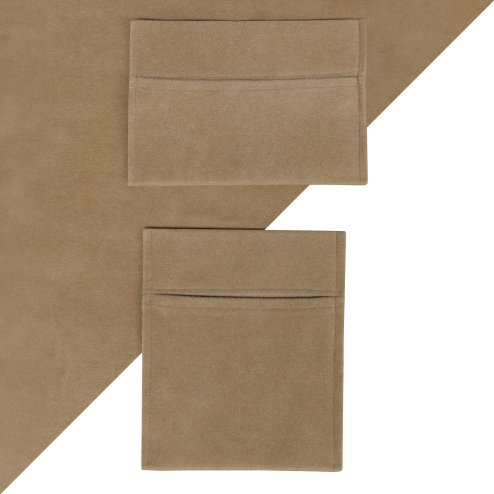 Camper Van Lining & 2 x Storage Pouches Beige Carpet 4 Way Stretch 2m Wide 11m2 Coverage Car Motorhome Vehicle Interior Campervan Conversion 2 Size Tool Paperwork Document Pocket Organiser Holder