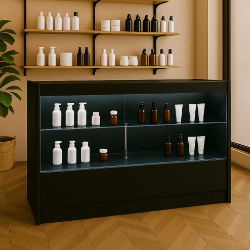 LED Retail Shop Counter C1500 - Black