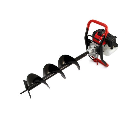 Earth Auger, Cement Mixer & 2 Stroke Post Driver Petrol Electric 70L Garden Drill Rammer Planting Fence Post Ground Hole Powerful Heavy-Duty Portable FREE Tool Kit, Protective Equipment & Carry Case