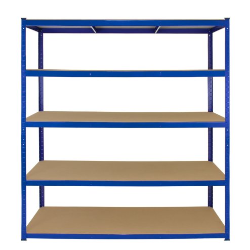 Garage Racking Shelving Unit / 5 Tier 1600mm Wide x 600mm Deep / Steel & MDF Shelves