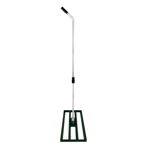 Lawn Leveller & Rotary Spreader Gritter Fertiliser Garden Levelling Rake Lute 100 x 32cm Green Removable Extendable Handle 1.15 - 1.9m Easy Grip 25kg Capacity Salt Grit Sand Seed Rain Cover & Gloves