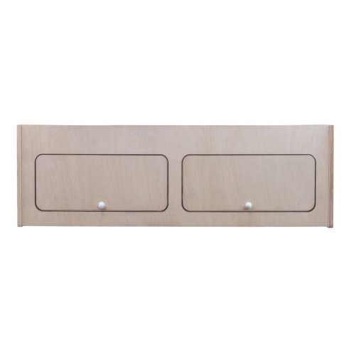 Campervan Overhead Cabinet 2 Door Top Locker Central Divider Camper Van Furniture Storage Lightweight Solid Birch Plywood Unpainted Soft Close Hinges Push Button Locks Pre Drilled Holes Fixing Kit
