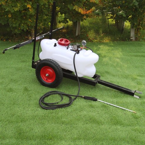 ATV Sprayer Trailer 100L Boom Quad Electric 12V Spot Crops Weed Farm Agricultural Hand Lance Tank Garden