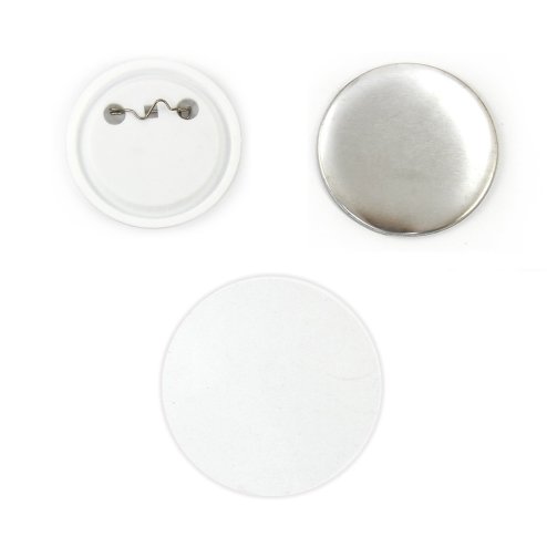 PixMax Blank Personalised Pin Button Badge Making Components, 58mm, 100pcs