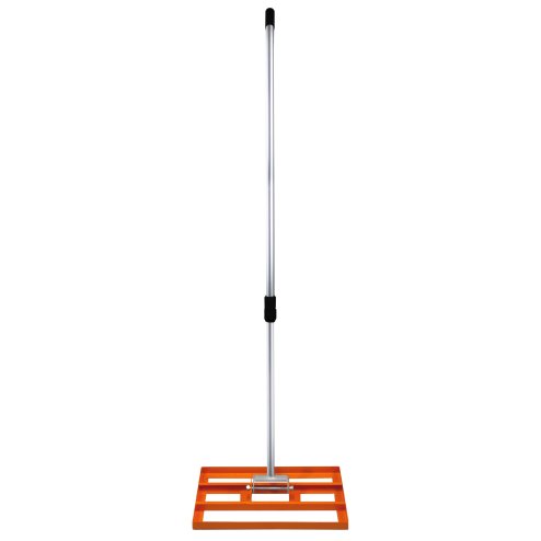 Lawn Leveller & Aerator Manual Grass Roller 3.8cm Spikes 50cm x 32cm Orange Levelling Rake Lute Removable Dual Purpose Extendable Handle 1.15 - 1.9m Easy Grip Heavy Duty Steel Aluminium Garden Tool