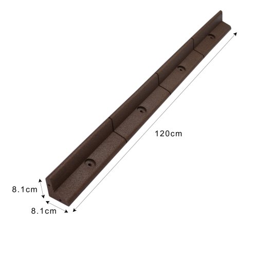 Flexible Lawn Edging Garden Border Grass Pathways Path Edge Vegetable Plot Flowerbed Raised Borders Rubber Artificial Grass Brown | Pack of 18 x 1.2m