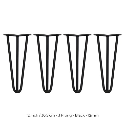 4 x Hairpin Legs / Hair Pin Legs Set SkiSki Legs Furniture Desk Bench Chair Table 12