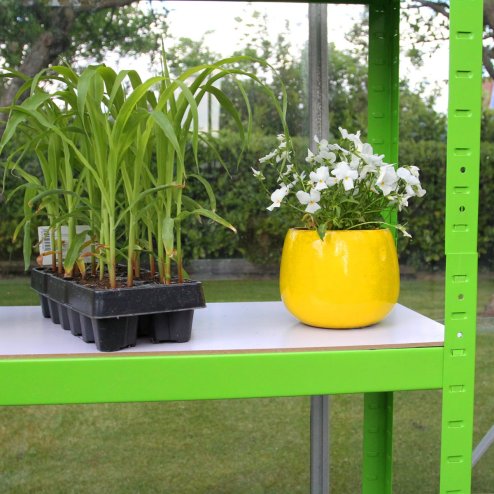 Polytunnel Greenhouse Walk In Galvanised Racking Windows Doors Growhouse PE Cover Gardening Metal Frame Outdoor Storage Garden Tent Vegetable Flower Plant 19mm Diameter | 4 x 2m