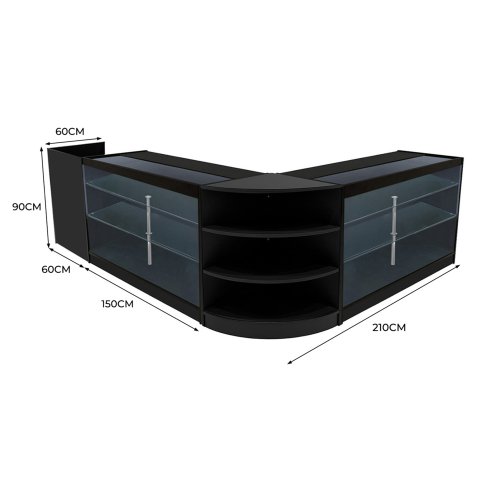 Astro LED Shop Counter Set LM60, TB60 & 2 x K1500 - Black