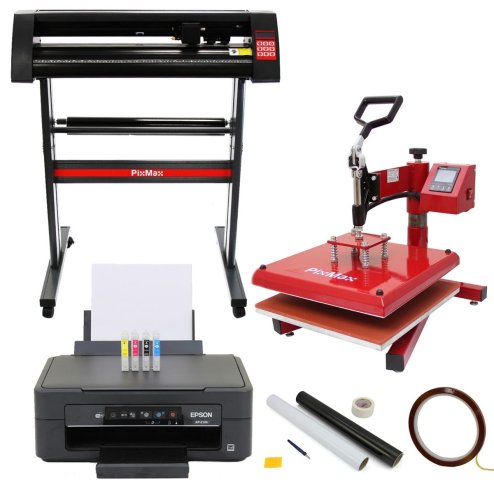 Vinyl Cutter Sublimation Printer Swing Away Heat Press T Shirt Transfer Digital Industrial Business Home Custom Design Plotter Machine Stand Cutting Printing | Weeding Pack