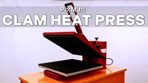 Heat Press Digital Transfer Machine Sublimation Printer 50 x 50cm Flat Clam Touchscreen Display Adjustable Pressure Ink Vinyl 250C DIY Professional T-shirt Charity Business 10 FREE Sublimation Sheets