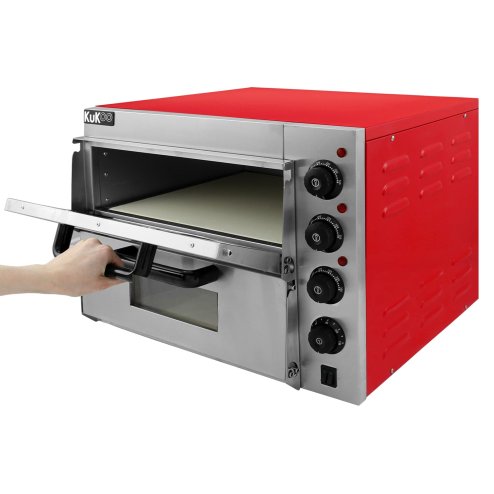 Electric Pizza Oven with Audible Timer & Twin Deck Firebrick / Commercial Baking & Grilling