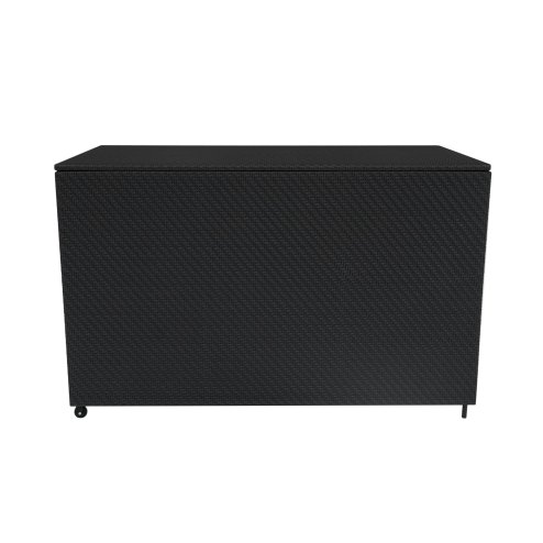 Rattan Modular 6 Piece Furniture Set & 996L Storage Box – Black