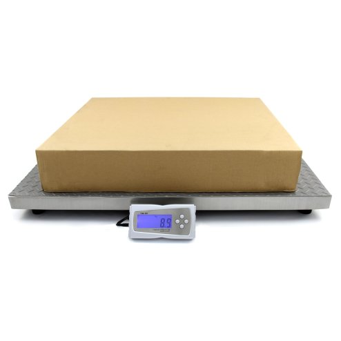 T-Mech Industrial Floor Platform Weighing Scales, 90cm x 60cm, Stainless Steel