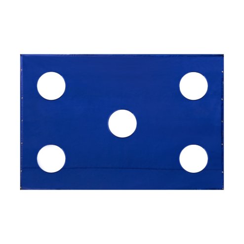 Football Goal Target Sheet 8 x 6ft All Weather Portable Training Practice Indoor Outdoor Quick Assembly 16 Bungee Straps 5 x 40.5cm Target Holes 234cm x 173cm