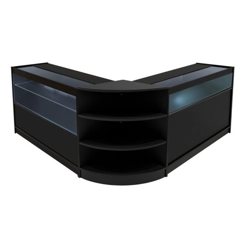 Harmonia LED Shop Counter Set B1200, C1200 & LM60 - Black