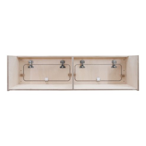 Campervan Overhead Cabinet 2 Door Top Locker Central Divider Camper Van Furniture Storage Lightweight Solid Birch Plywood Unpainted Soft Close Hinges Push Button Locks Pre Drilled Holes Fixing Kit