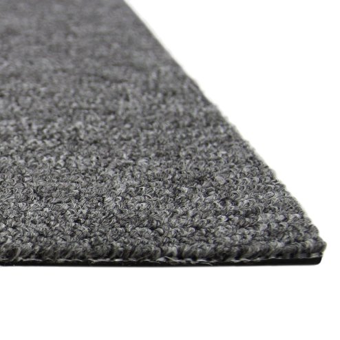 40 x Carpet Tiles Anthracite Grey 10m2 Heavy Duty Commercial Retail Shop Office Home Domestic Premium Flooring Easy Installation 50cm x 50cm Square Anti Slip