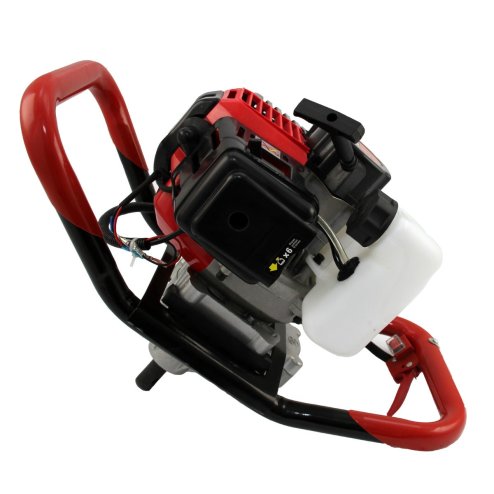 Petrol Earth Auger Drill Garden Earth Borer Post Hole Digger Borer 52cc & Post Driver 2-Stroke Fence Post Knocker Rammer Garden Hole Digger 52cc Borer Picket Fencing SET FREE Safety Gear