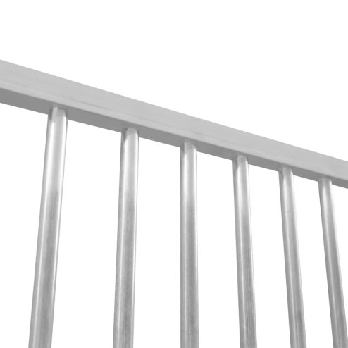 Dog Run Panels Galvanised Steel Kennel Heavy Duty Walk In Animal Enclosure Pen Fence Playpen Outdoor Support Bar 8cm Bar Spacing 1.84m x 1.5m Modular FREE Ground Fixing Brackets & Fixing Kit